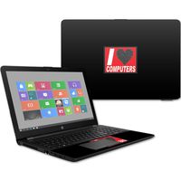 MightySkins Skin Compatible with HP 15t Laptop 15.6" (2017) - Love Computers | Protective, Durable, and Unique Vinyl Decal wrap Cover | Easy to Apply, Remove, and Change Styles | Made in The USA