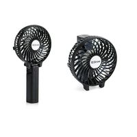 iEGrow HF308 Handheld USB Battery Fan, Pack of 2, Black