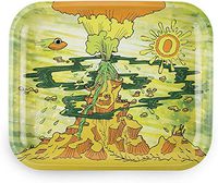 Ooze - Metal Rolling Tray - Large 14"x12" - Rolling Tray - Ashtray - Rolling Tobacco Tray - Dry Herb - Tobacco Accessories