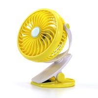 Alytimes USB Clip On Fan for Baby Stroller 360 Rotation Personal Clip Desk Fan with Multi Versatile Outdoor (Yellow)