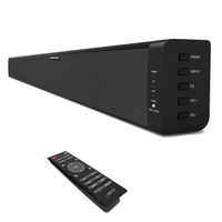 Lonpoo 2.0 Channel Soundbar & Subwoofer Surround Sound, 60W RMS, Bluetooth 4.0 Device Streaming + EDR Speaker System, Optical, Coaxial, AUX, USB, Wall Mountable (Optical Cable Included)