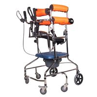 KALO ROMX-Standing Walking Rack/Walker/Disabled Walking Assistance Sit Wheelchair Standing Bed Blue Six Rounds Handbrake Plus Foot Brake Add Toilet
