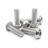 1/4-20x 3/4" Button Head Socket Cap Bolts Screws, 304 Stainless Steel 18-8, Allen Hex Drive, Bright Finish, Fully Machine Thread, 25 pcs by Eastlo Fastener