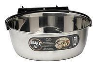 MidWest Homes for Pets Snap'y Fit Stainless Steel Food Bowl / Pet Bowl, 2 qt. for Dogs & Cats