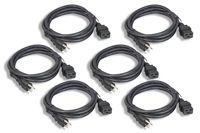 Cablelera North American Power Cord Extension NEMA 5-15P to C19 6' 14 AWG 15A 125V 6 Pack (ZPK039SI-06)