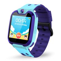 Themoemoe Kids Smartwatch Phone. Kids Music Watch Without GPS with Camera Music 7 Games Alarm Birthday Gift for Kids 3-14 Year Old (Blue)