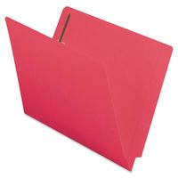 Smead End Tab Fastener File Folder, Shelf-Master Reinforced Straight-Cut Tab, 2 Fasteners, Letter Size, Red, 50 per Box (25740)