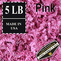 Mighty Gadget (R) 5 LB Pink Crinkle Cut Paper Shred Filler for Gift Wrapping & Basket Filling in a Box (80 oz)