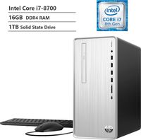 2019 HP Pavilion Business Desktop PC, 8th Gen Intel Hexa-Core i7-8700 Processor up to 4.60Ghz, 16GB DDR4 RAM, 1TB SSD, DVDRW, HDMI, Wireless-AC, Bluetooth, Multi-Card Reader, Windows 10