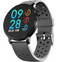 Smart Watch for Android and iOS Phone, Waterproof Activity Fitness Tracker with Heart Rate & Blood Pressure Monitor, Smartwatch with Step & Calorie Counter for Men Women (Gray)