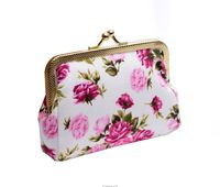 NaRaYa Magnificent Small FloralCoins and Card Purse Floral Pink Roses