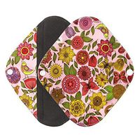 TONSEE Reusable Sanitary Pads for Women, Washable Menstrual Pad (S: 17.5 * 21cm, Orange #01)