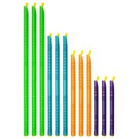 Plastic Bag Sealer Clips Sticks Chips by Trendy Cooks (12pcs), Keep Bags Air/Water Tight, Never Waste Food Again, No Moving Parts, Slim Sticks for Easy Storage, Fully Reusable (Mixed)