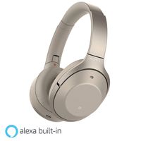 Sony Noise Cancelling Headphones WH1000XM2: Over Ear Wireless Bluetooth Headphones with Microphone - Hi Res Audio and Active Sound Cancellation - Gold (2017 model)