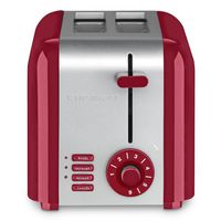 Cuisinart CPT-320R 2-Slice Compact Toaster, Stainless Steel/Red