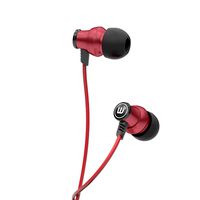 Brainwavz Delta Red Bass Earbuds with Microphone & Remote for Apple iPhone & Android Phones