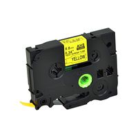 KCMYTONER 1 Pack Black on Yellow Label-Making Tape Heat Shrinkable Tape Compatible for Brother HSe-621 HSe621 HS621 HS-621 0.34"(8.8mm) x 1.5m PT-E300 PT-H300 PT-E500 PT-E550W PT-P750WVP Label Maker