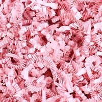 1 LB Light Pink Crinkle Shred Gift Basket Shred Crinkle Paper Filler Bedding by COTU (16 oz)