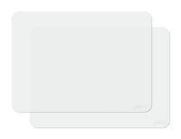 gasare, Extra Large, Extra Thick, Silicone Mats, Countertop Protector, Kitchen Counter Mat, Heat Resistant, Washable, Non Slip, 25 x 17 Inches x 1.4 mm, Set of 2, Translucent White