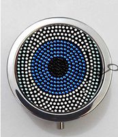 BlackKey Blue Evil Eye 3-Compartment Decorative Pocket Gift Box Case Organizer for Pill, Color 1 -63