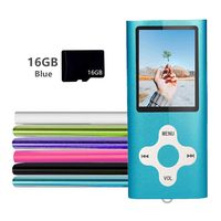 Gerskji MP3 Player/MP4 Player with a 16GB TF Card Expandable up to 64GB, Ultra Slim Portable Music Player with FM Radio/Voice Recorder/Video/Photo View, Special Design for Sport and Music Lovers