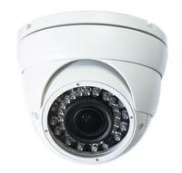 Gawker HD TVI Turret Dome CCTV Camera, 1080P, IP66 Weather Proof, 2.8-12mm Varifocal Lens, IR Smart no Ghost Image, DNR OSD, White Color Metal case, DC12V.