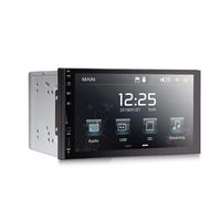 Car Stereo Double Din Head Unit 7 Inch for Universal Car Capacitive Touch-Screen in-Dash Hands Free Bluetooth Mp3 Mp4 1080P Media Receiver USB SD Radio with SWC Remote Control Black Frame(No Camera)