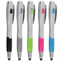 Stylus [5 Pcs], 3-in-1 Universal Touch Screen Stylus + Ballpoint Pen + LED Flashlight For Smartphones Tablets iPad iPhone Samsung etc + 5 EXTRA INK