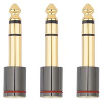 6.35mm(1/4-Inch) Male Stereo Plug to 3.5mm(1/8-Inch) Female Stereo Jack Connector (3-Pack)