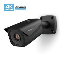 Amcrest UltraHD 4K (8MP) Outdoor Bullet POE IP Camera, 3840x2160, 131ft NightVision, 4.0mm Narrower Angle Lens, IP67 Weatherproof, 88° Viewing Angle, MicroSD Recording, Black (IP8M-2496EB-40MM)