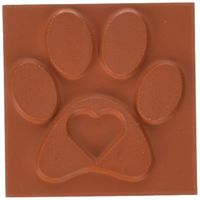 Deep Red Stamps 3X405516 Cling Stamp, 2" x 2", Pawprint