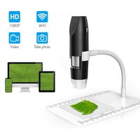 USB Digital Microscope Wireless Microscope Camera WiFi Handheld Microscope with 8 Adjusted LED Lights 50x to 1000x Magnification Compatible with Android, iOS and PC Battery Powered