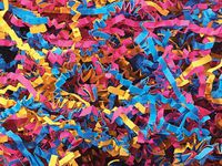 Crinkle Paper Shred for Packaging Gift Box/Basket Filler 10-Ounce Bag Bulk Buy !! Choose Color (Fiesta Mix)