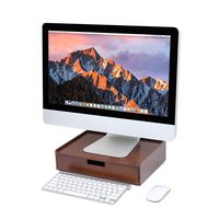 Wood Drawer Large, Monitor Stand & Stackable Storage Solution for Office Products pens, Pencils, Scissors, notepads, Business Cards and More