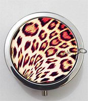 BlackKey Leopard Print Pattern 3-Compartment Decorative Pocket Gift Box Case Organizer for Pill, Color 1 -1902