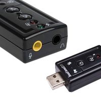 LANXI USB external sound card free drive sound card 7.1 with line sound card 3D surround sound with adjustment