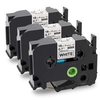Replace 18mm 0.7 TZe 241 Brother P Touch TZ TZe Standard Laminated Label Tape, Black on White,Compatible with Brother P-Touch PT D400 D400AD D450 1880C 2030 18R Label Maker,3/4 inch x 26.2 ft (8m), 3P