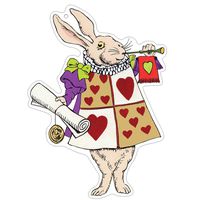 Caspari Alice in a Winter Wonderland Decorative Die-Cut Gift Tags, 20 Included