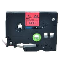 NineLeaf 1 Pack Replacement P-Touch Laminated Label Tape Compatible for Brother TZ-431 TZe-431 TZe431 Labelling (1/2" X 26.2', 12mm x 8m, Black on Red)