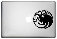 House Targaryen Dragon Sticker Vinyl Decal MacBook Pro is a Game of Thrones Decal. Laptop Size 11, 12, 13 and 15 inch. Looks Great with Your Targaryen Decor Theme. Many Colors-Black