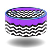 MightySkins Skin Compatible with Amazon Echo Dot - Purple Chevron | Protective, Durable, and Unique Vinyl Decal wrap Cover | Easy to Apply, Remove, and Change Styles | Made in The USA