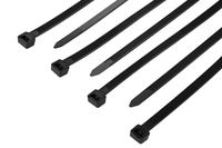 WISLIGHT Nylon Cable Ties 100pcs 14 Inch Assorted Self-Locking Multi-Purpose Nylon Zip Cable Ties Cord Wire Cable Tie Management, Black