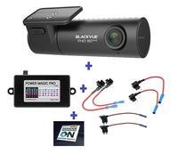 HDVD BlackVue New DR590-1CH 16GB, Car Black Box/Car DVR Recorder, Full HD 1080P, 60FPS, G Sensor, 16GB SD Card + Power Magic Pro + Fuse taps Warning Sign Included