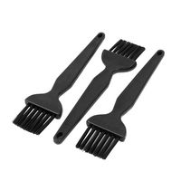 uxcell 3pcs Plastic Flat Handle Computer Vents Anti Static ESD Cleaning Dust Brush
