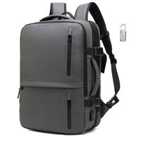 17 inch Laptop Backpack With USB Charging port, Carry on Travel Backpack 22L-35L（gray）