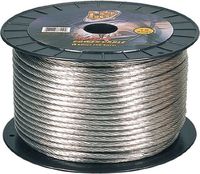 10 Gauge Power Ground Cables - 250 ft., 10mm² Silver-Tinned Oxygen Free Copper Cable, Multi-Strand Construction, Ideal for High-Powered Systems w/ Durable Translucent Jacket - GSI GPC10SL250 (SILVER)