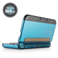 TNP New 3DS Case (Light Blue) - Plastic + Aluminium Full Body Protective Snap-on Hard Shell Skin Case Cover for New Nintendo 3DS 2015 - [New Modified Hinge-less Design]