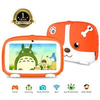 7" HD Display Tablet for kids Android 9.0 Kids Tablet Parental control 1GB RAM+16GB ROM Quad Core with Learning & Game Apps for Kids Tablet Child-friendly drop protection case