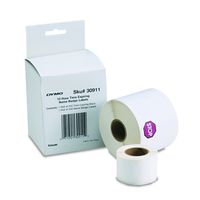 DYMO LW Name Badge Labels with 12-Hour Expiration Notification Disks for LabelWriter Label Printers, White, 2-1/4'' x 4'', 1 roll of 250 (30911)