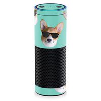 MightySkins Skin Compatible with Amazon Echo - Cool Corgi | Protective, Durable, and Unique Vinyl Decal wrap Cover | Easy to Apply, Remove, and Change Styles | Made in The USA